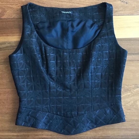 Tahari Tops - Tahari bustier brocade top.